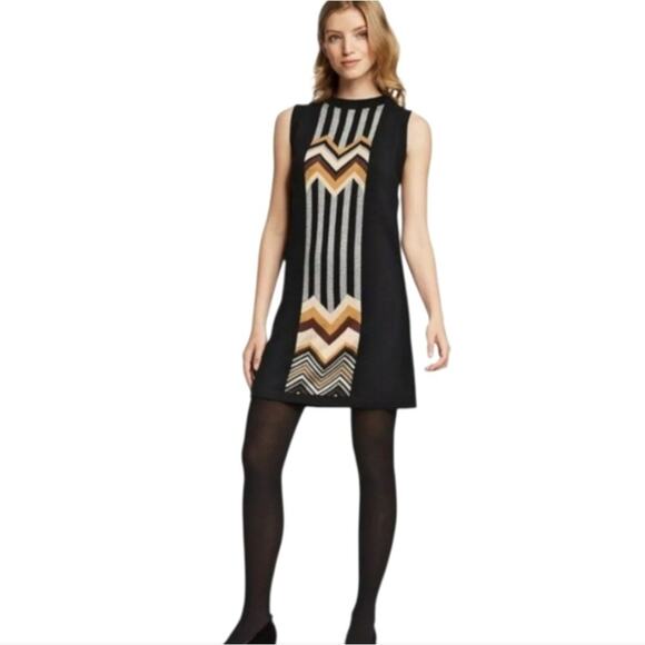 Missoni Dresses & Skirts - Missoni for Target 20th Anniversary Black Knit Chevron Shift Dress Womens Medium